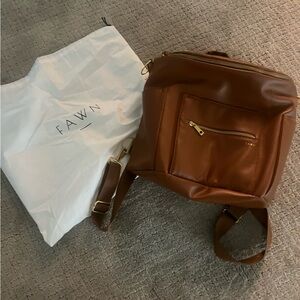 Fawn Design leather diaper bag